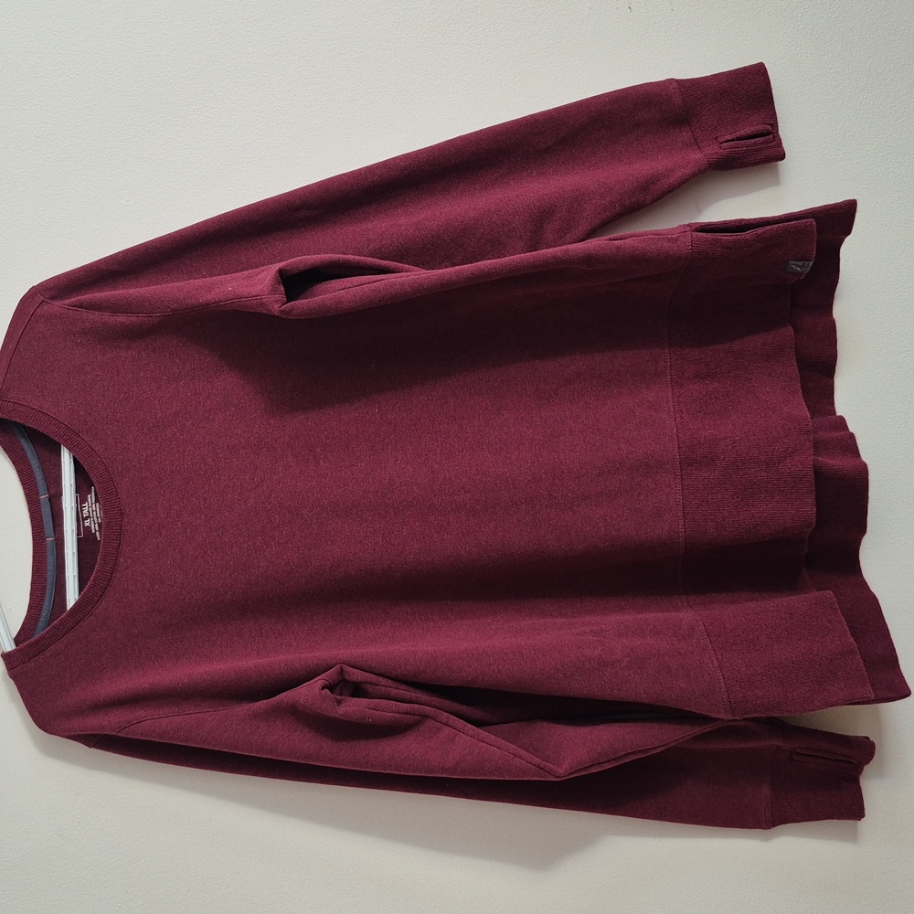 L.L. Bean Maroon Women's Sweatshirt, Crewneck, Long Sleeve XL Tall